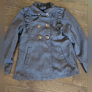 Cherokee Kids Double-Breasted Gray Coat Kids size 10/12